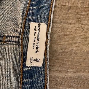 Abercrombie High Rise Mom Jean Shorts
